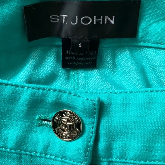 St. John green crop pants, EUC, wore once! - Picture 2 of 9